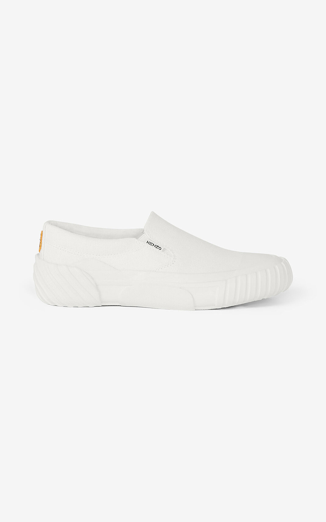 Kenzo Slip on Vászon Tiger Crest Tornacipő Női Fehér | ID.381010